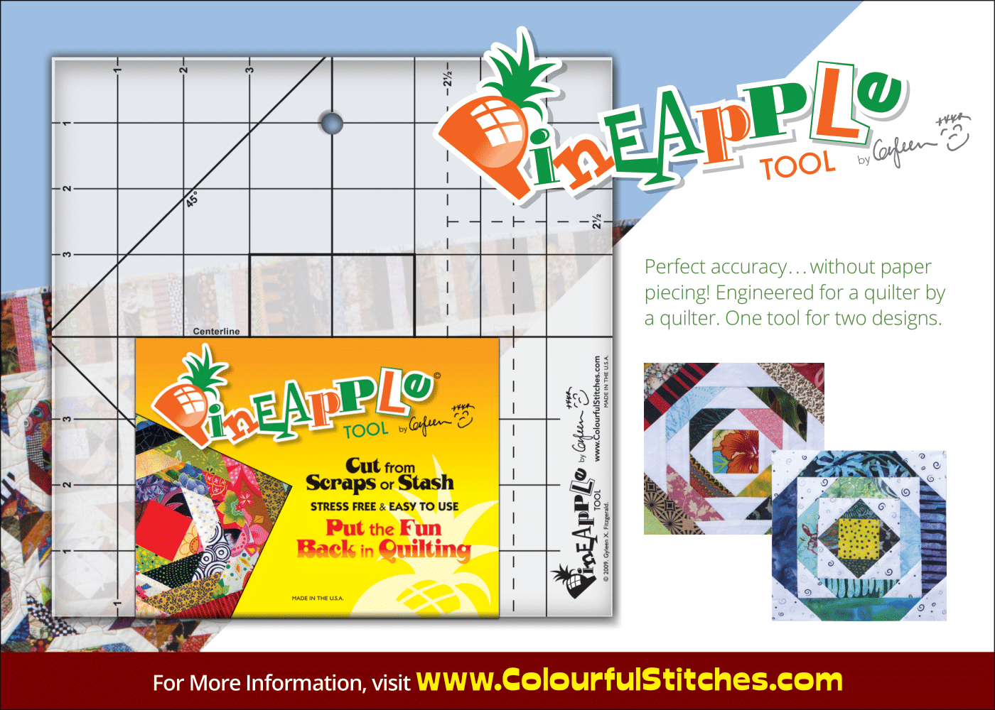Trash to Treasure Pineapple Quilts 2 Book with Pineapple Tool