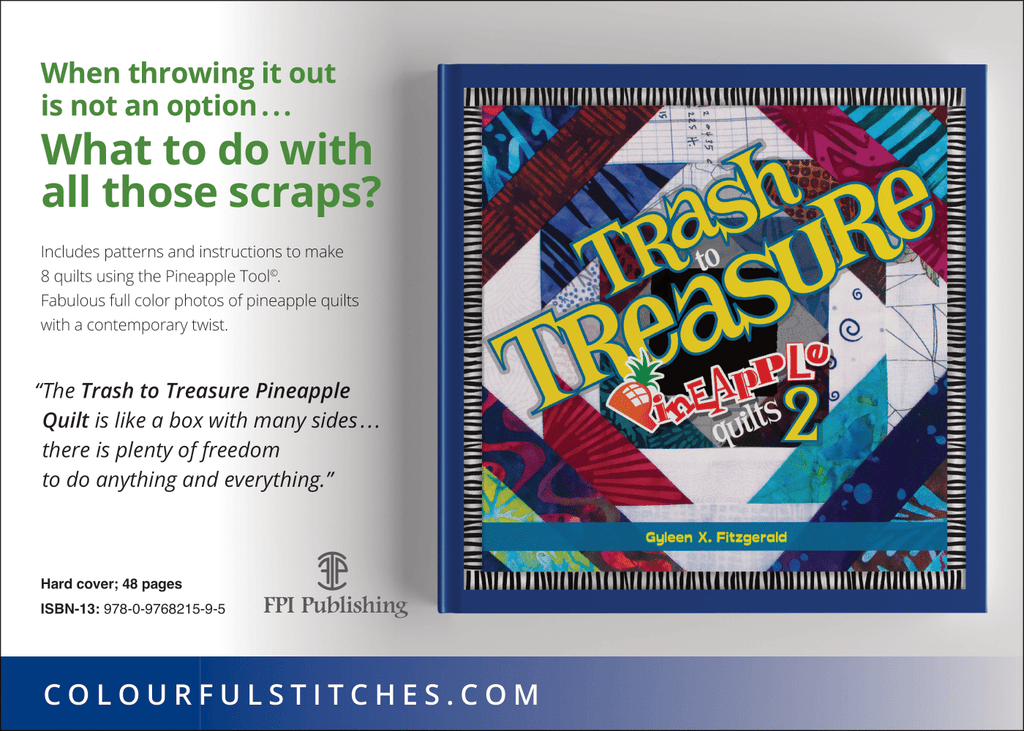 Trash to Treasure Pineapple Quilts 2 Book with Pineapple Tool